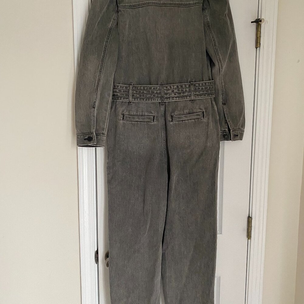 Express Puff Sleeve Denim Jumpsuit